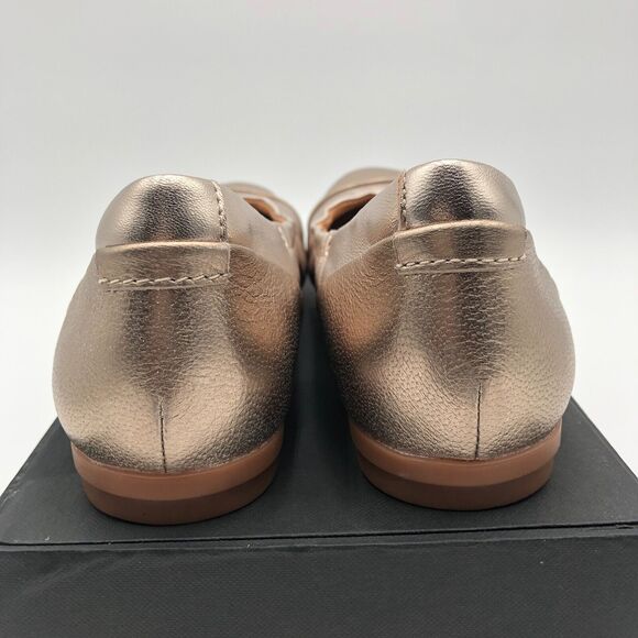 Clarks Artisan Rena Flats Women's Size 6.5 W Gold Metallic Cap toe - Picture 7 of 10